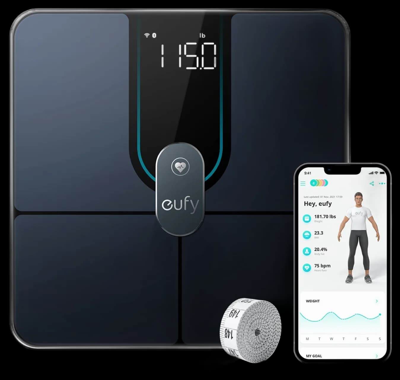 Amazon.com: eufy Smart Scale P2 Pro, Digital Bathroom Scale with Wi-Fi ...