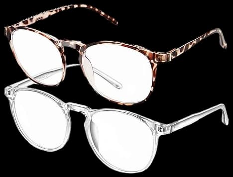 Amazon.com: livho 2 Pack Blue Light Blocking Glasses, Computer Reading ...