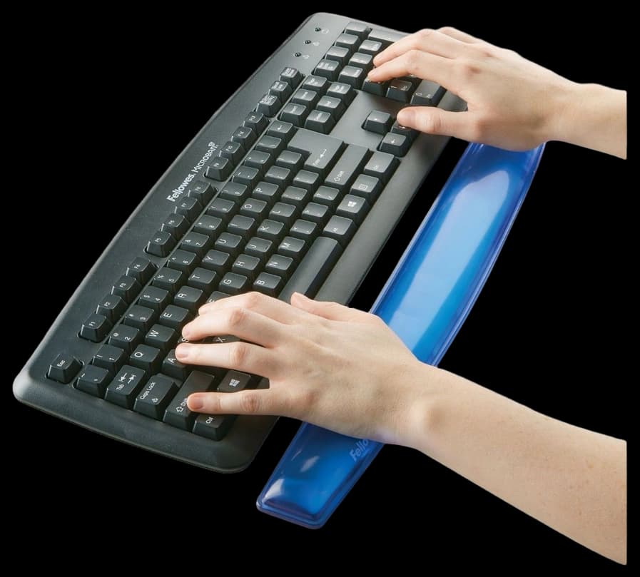 Fellowes Keyboard Rest, Gel, Black, Fe…