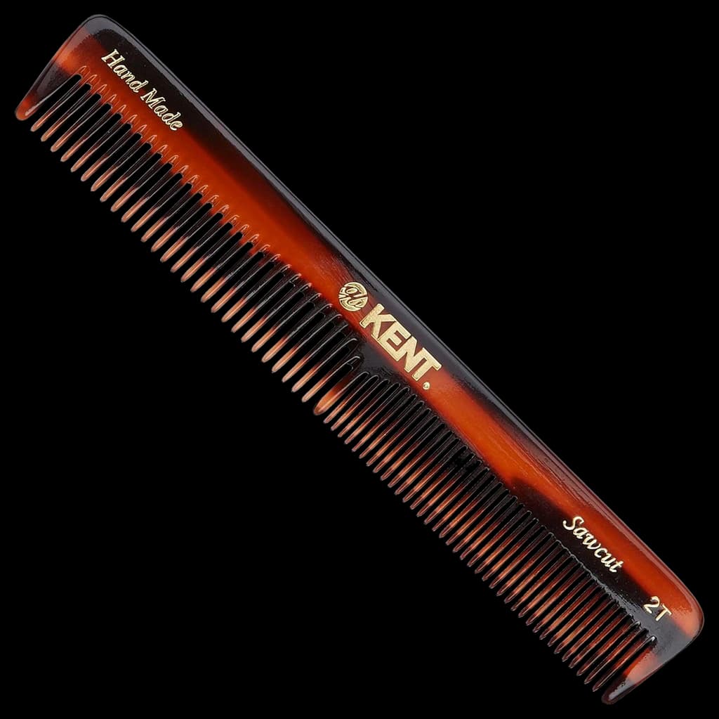 Kent 2T Fine Tooth Comb and Wide Tooth Combs For Men, Small Beard Comb ...