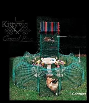 Kittywalk, Deck and Patio, Outdoor Cat Enclosure, Green, 72-in ...