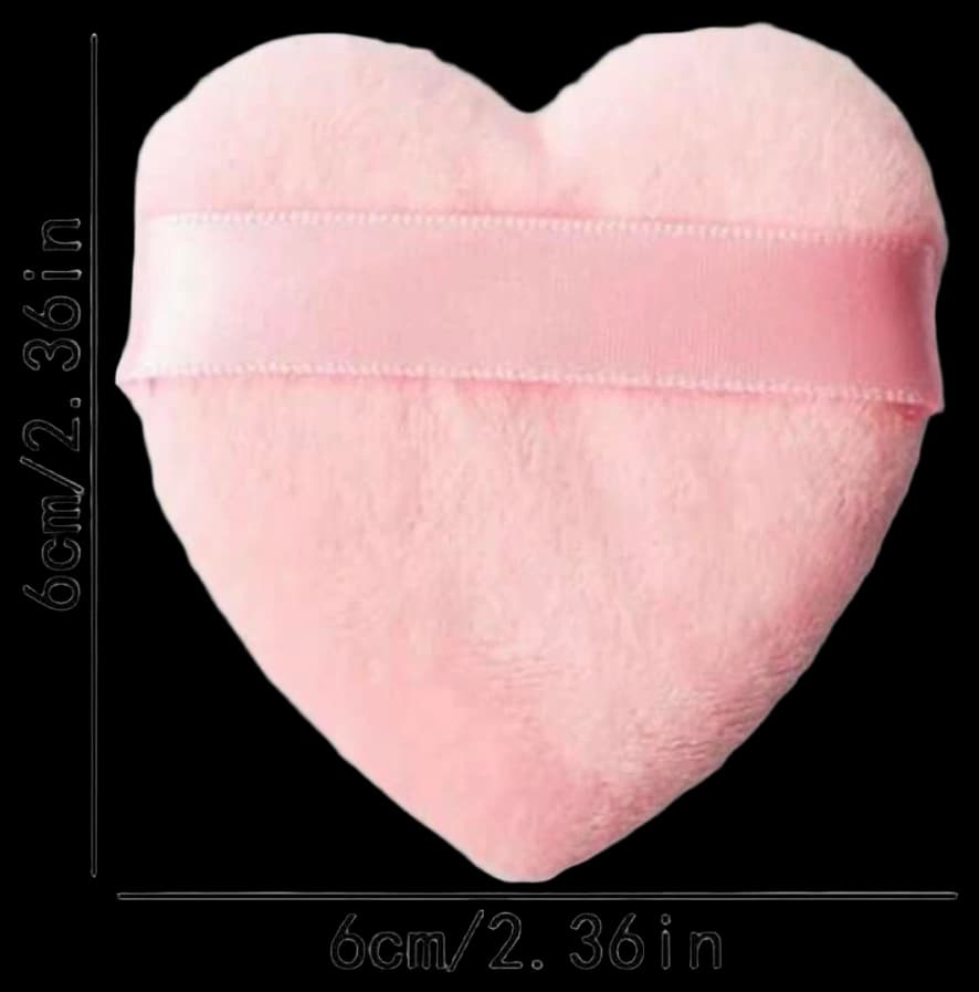Start Makers Heart-Shaped Makeup Puffs - Soft & Reusable Velvet Sponge ...