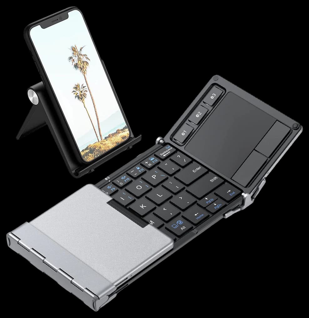 iClever Foldable Keyboard, BK08 Bluetooth Keyboard with Sensitive ...