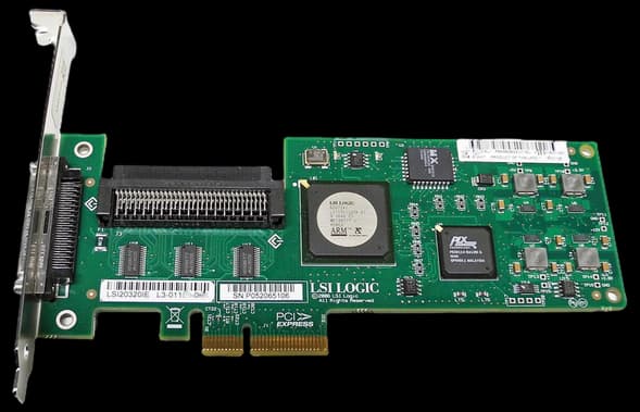 LSI Logic Ultra320 SCSI Storage Controller Card LSI20320IE PCI-Express ...