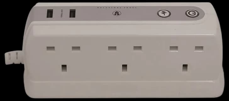Masterplug Six Socket Power Surge Protected Extension Lead with ...