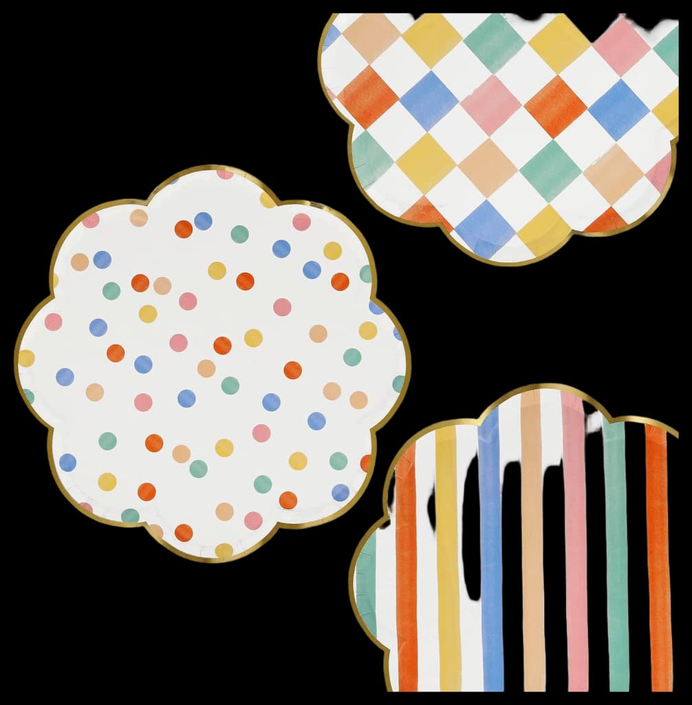 Amazon.com: Meri Meri Paper Party Plates, Pack of 8 Scalloped-Edge ...