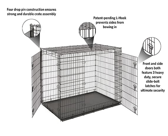 Solutions XX-Large Dog Crate | Wire Dog Crate | MidWest Homes for Pets
