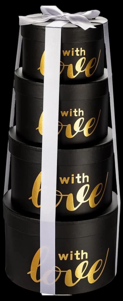 Amazon.com: Briful Luxury Round Nested Gift Boxes with Lids (Set of 4 ...