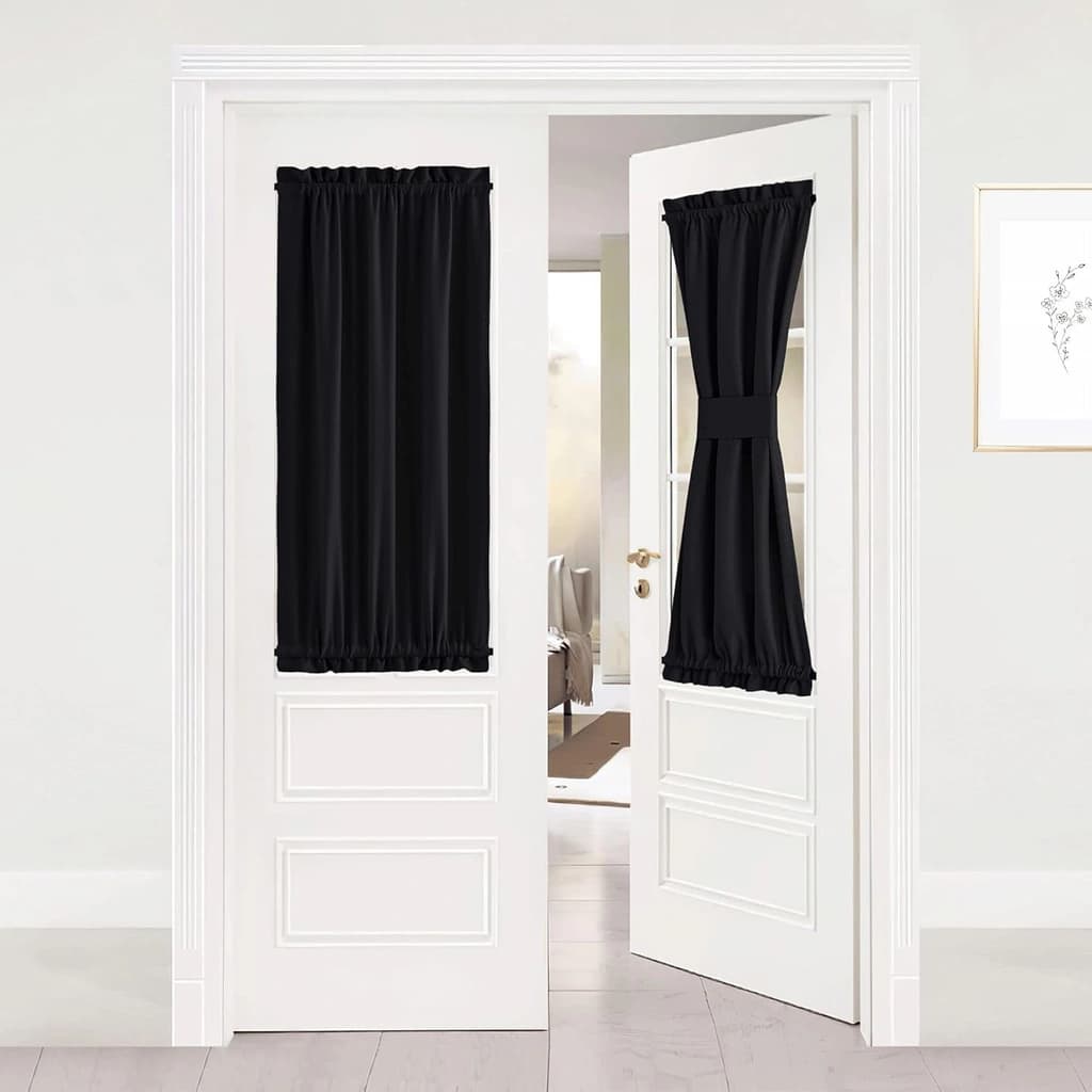 Amazon.com: NICETOWN Door Curtain Panel, Grey French Door Curtains ...