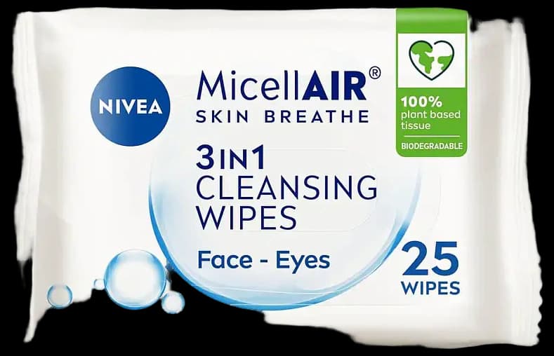 Nivea Biodegradable Refreshing Face Cleansing Wipes