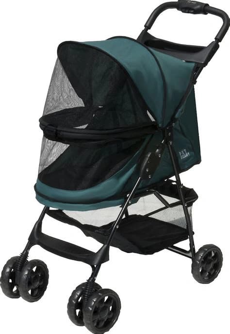 Pet Gear Happy Trails Lite No-Zip Pet Stroller, Pine Green | Bigbigmart.com
