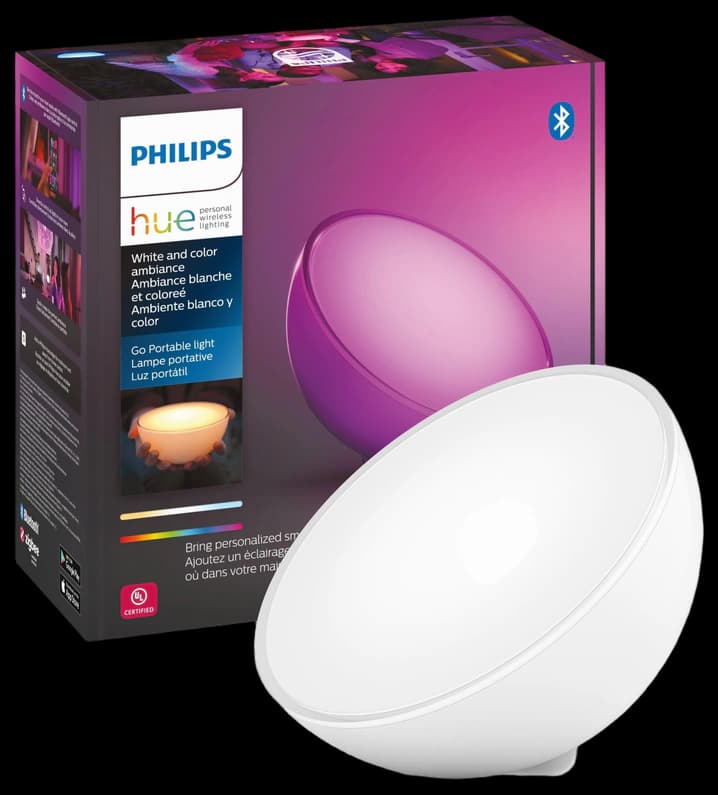Philips Hue Go Smart Portable Dimmable Table Lamp, White - White and ...