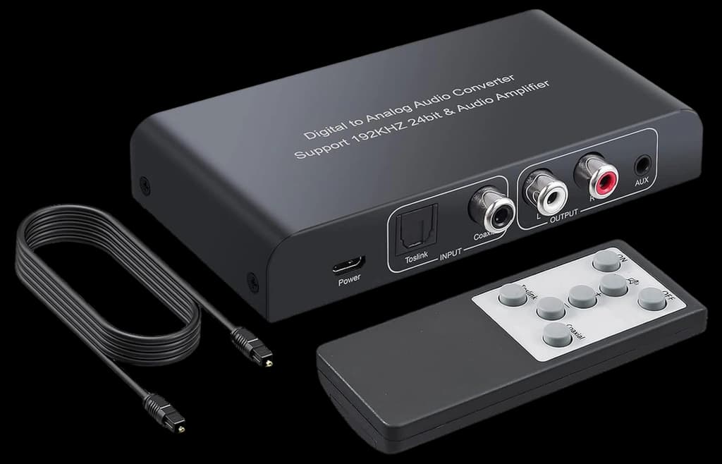 PROZOR 192KHz Digital to Analog Audio Converter Digital Toslink Coaxial ...