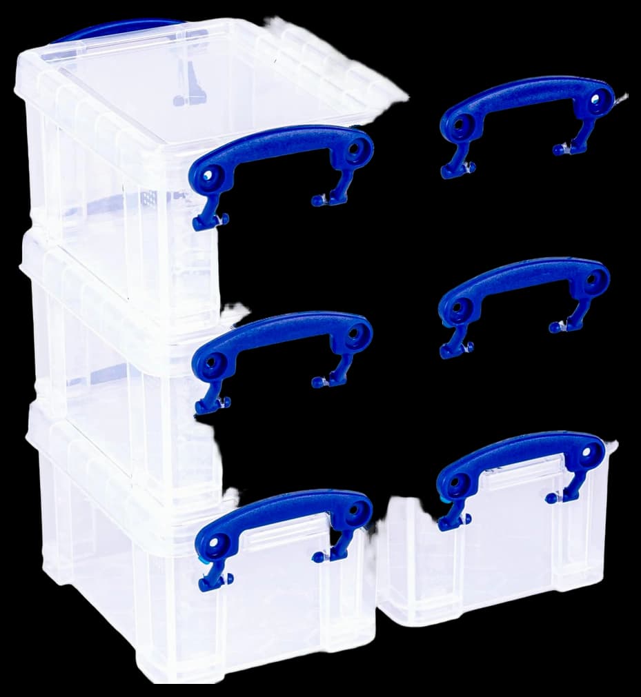 Amazon.com: Really Useful Plastic Storage Box 0.3 Litre Organiser Pack ...