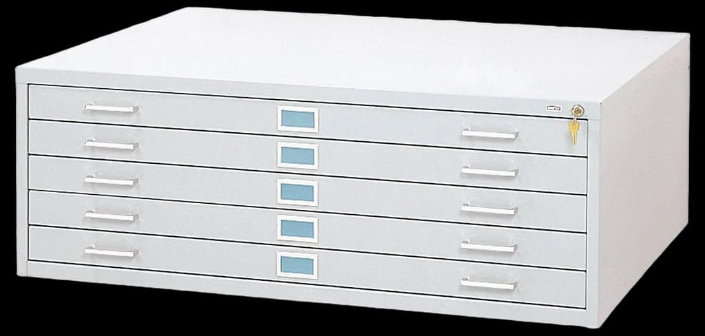Safco 5-Drawer Steel File - Gray, Flat File Unit, Small | BLICK Art ...