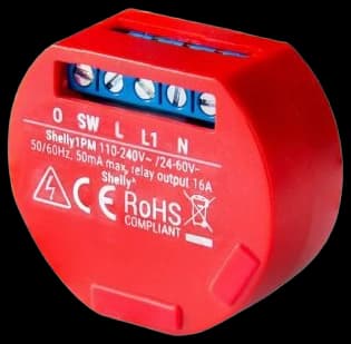 Shelly 1PM Plus Smart WiFi Switch with power and consumption measurement