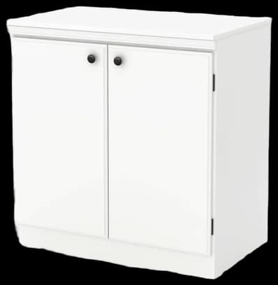South Shore Furniture 7260722 Morgan 2-Door Storage Cabinet, Pure White
