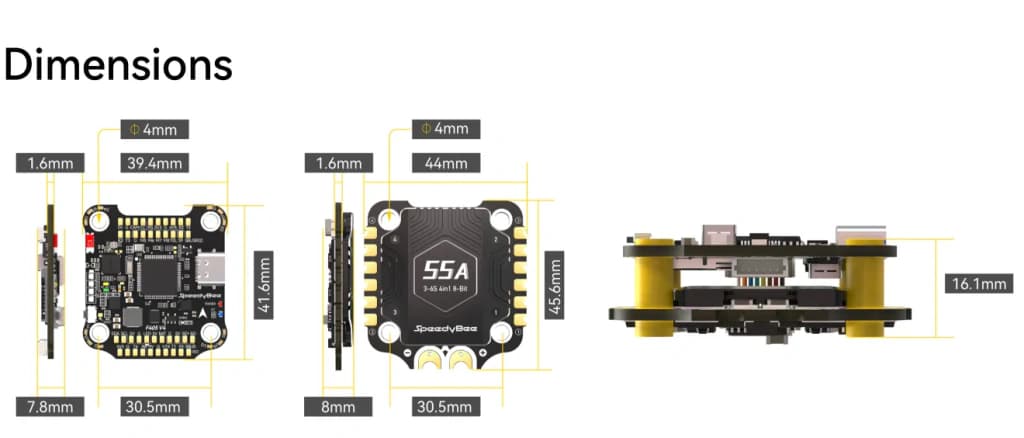 SpeedyBee F405 V4 BLS 55A 30x30 Stack