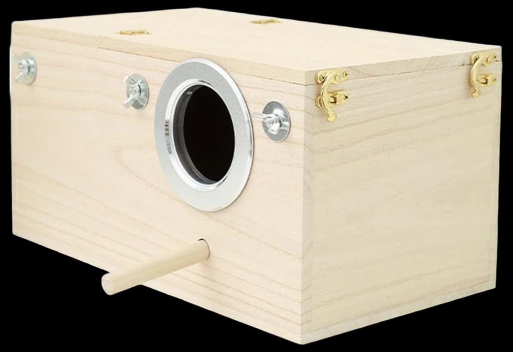 Bird Nest House - Wood Nesting Box for Breeding Parakeets | Nesting ...