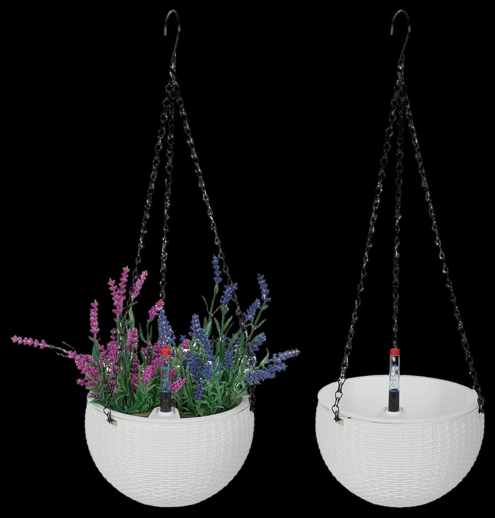 Amazon.com: Relaxdays Hanging Basket with Water Reservoir, Set of 2 ...
