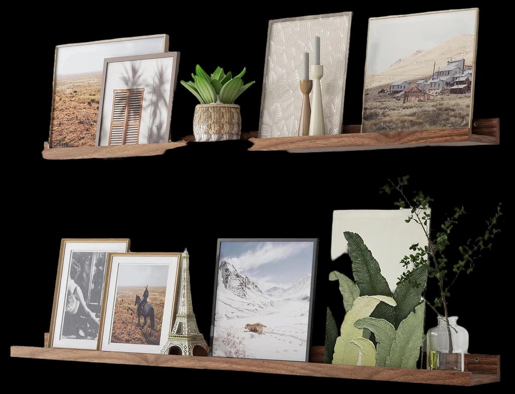 Amazon.com: FLYJOE Picture Ledge Shelf, Floating Shelves Set of 2, 48 ...