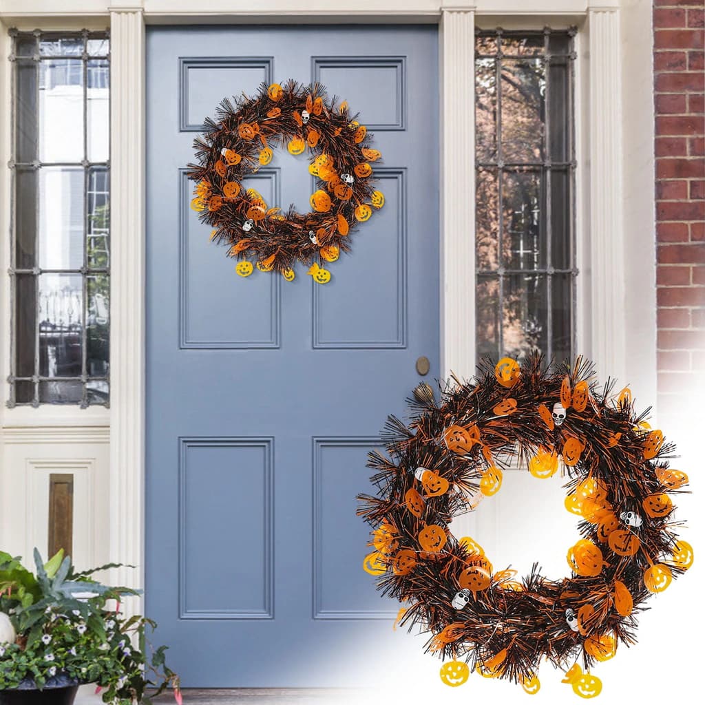The Range Halloween Pumpkin Door Wreath