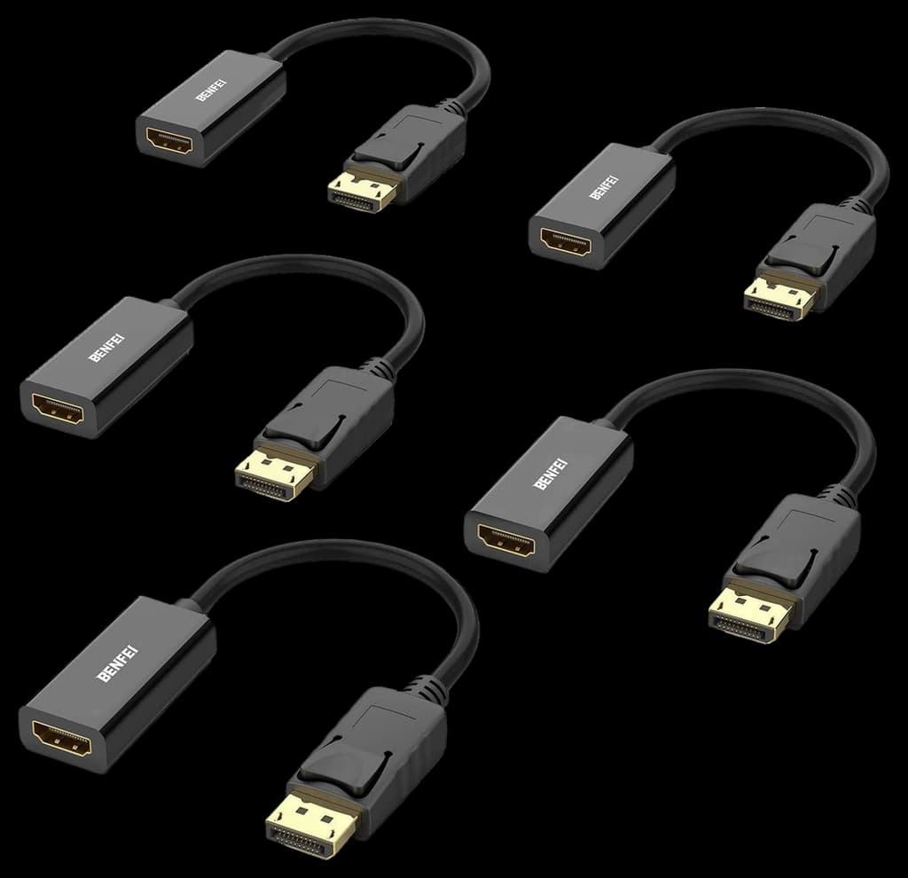 Amazon.com: BENFEI 4K DisplayPort to HDMI Adapter 5 Pack, Uni ...