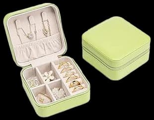 Vlando Small Faux Leather Travel Jewellery Box
