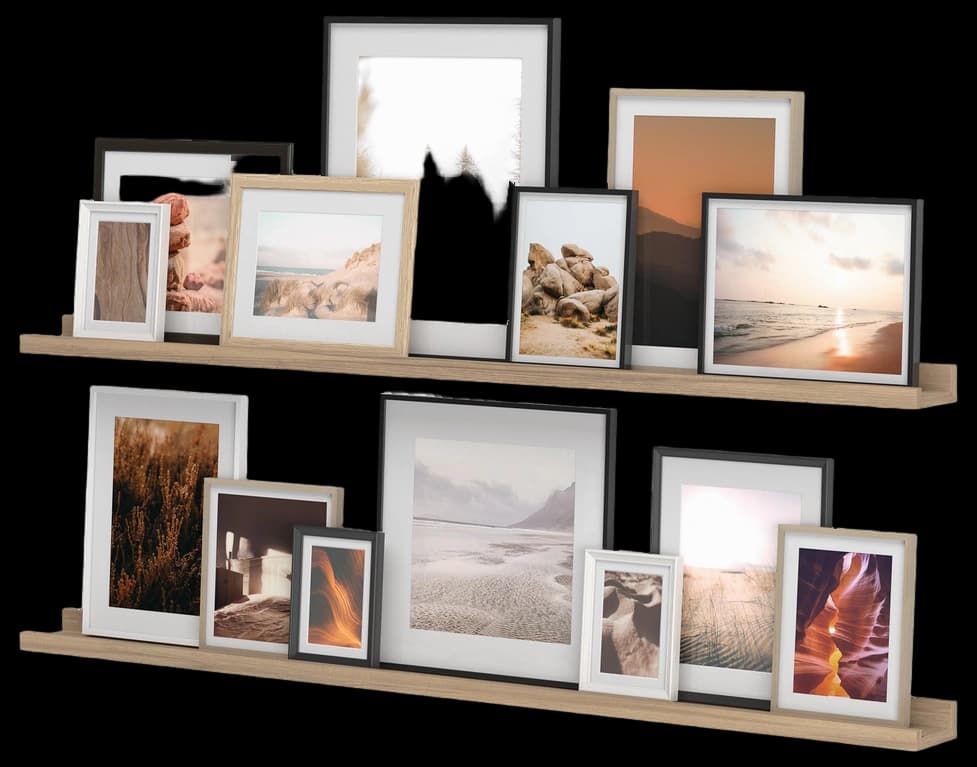 Amazon.com: Wallniture 48" Denver Floating Shelves for Picture Frames ...