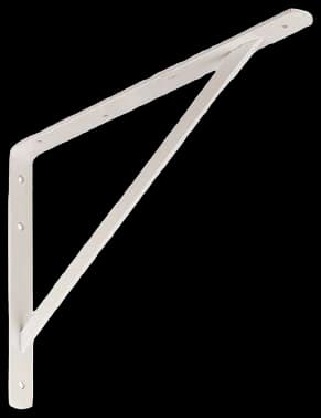 Hardware Resources White Heavy-Duty Shelf Utility Bracket