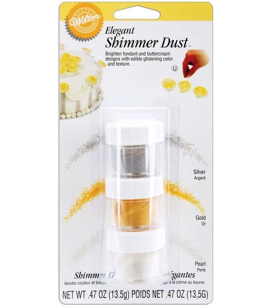 Shimmer with Wilton Silver Pearl Dust - Edible Luster Powder for Cake ...
