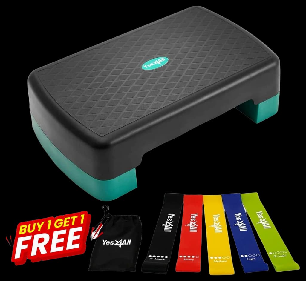 Yes4all 2 In 1 Adjustable Aerobic Step Platform Fitness Exercise ...