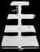 Amazon.com: YestBuy 4 Tier Acrylic Cupcake Stand with Base, Premium ...
