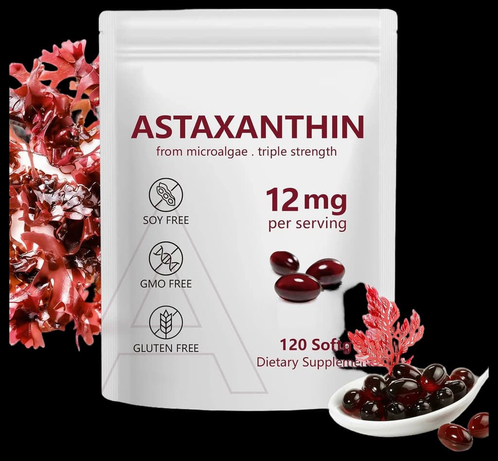 Amazon.com: Astaxanthin Supplements 12mg 120 Softgels,Premium ...