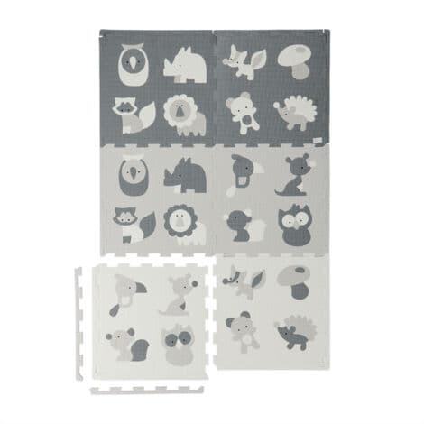 Relaxdays Puzzle Play Mat, Interlocking Floor Tiles, Animal Design, Non ...