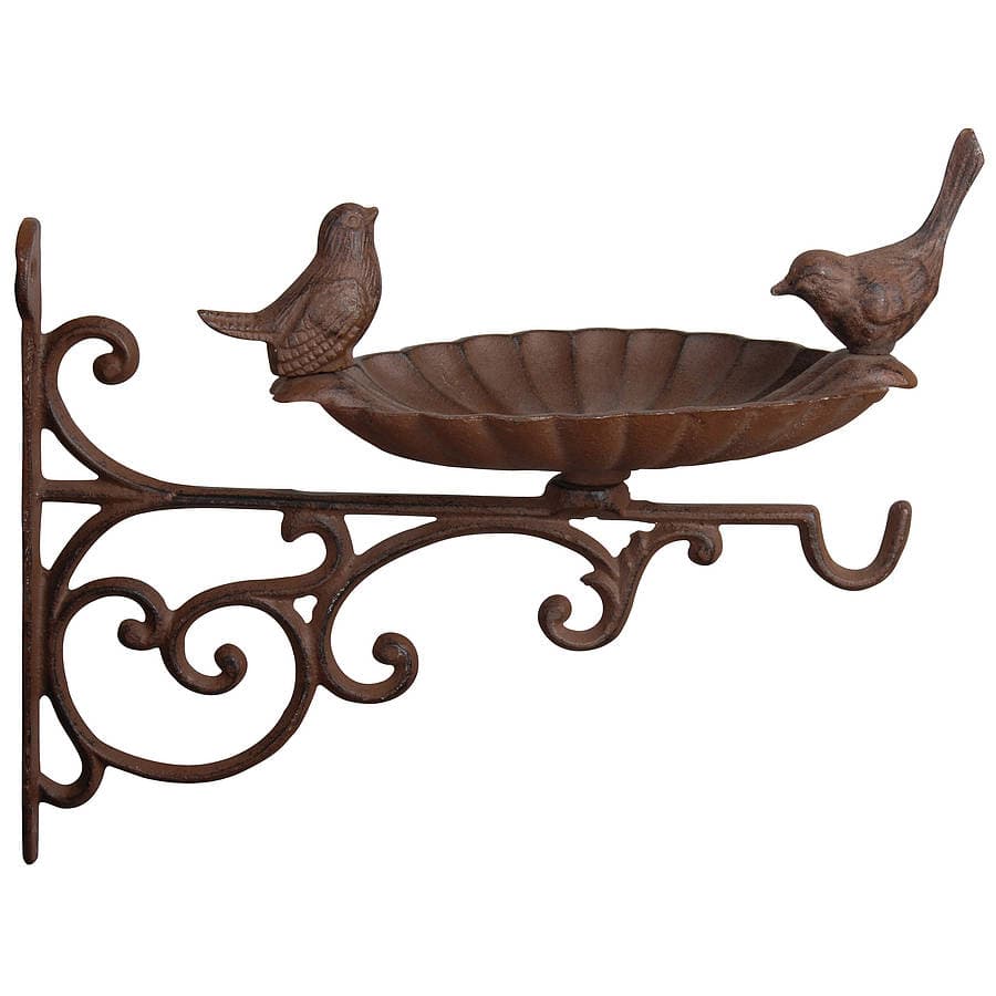 cast iron wall mounted bird bath by dibor | notonthehighstreet.com