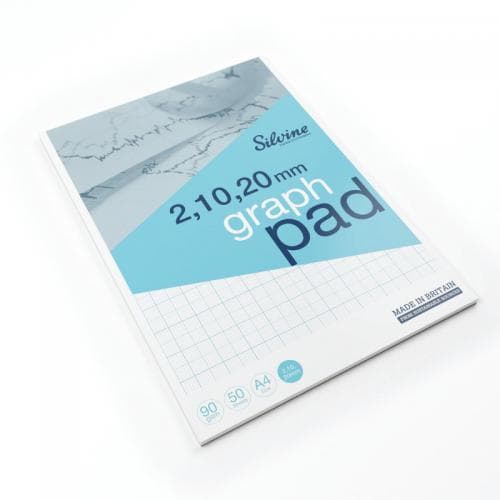Silvine Graph Pad 21020mm 50 Sheets A4 | SV01822 | Graph Paper
