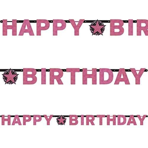 Amscan International 9901185 2.13 M Celebration Prismatic Letter Banner ...