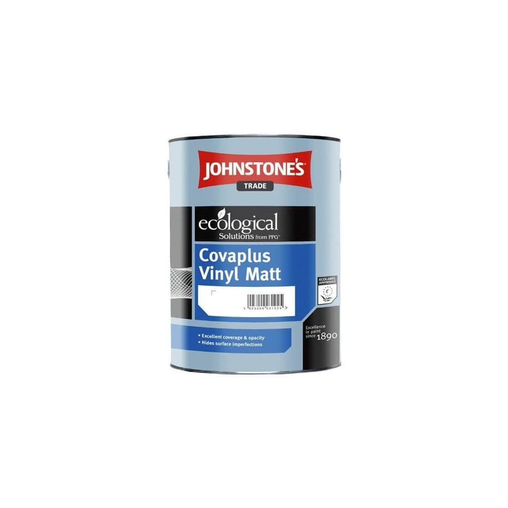 Johnstones Trade Covaplus Vinyl Matt Emulsion Brilliant White 10 Litre ...