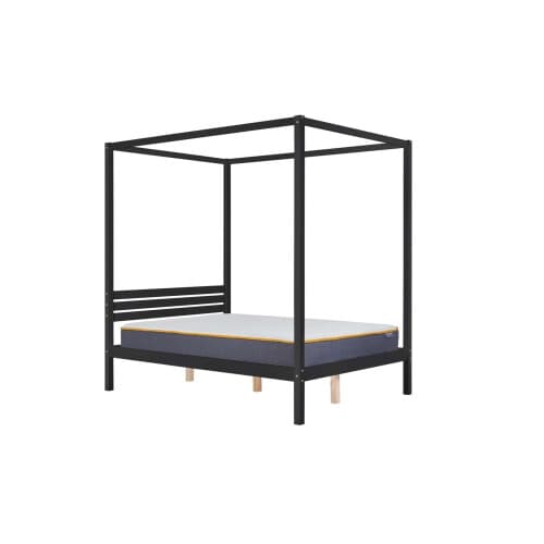 Four Poster Bed King Size Birlea Mercia Black 5Ft Solid Pine Frame ...