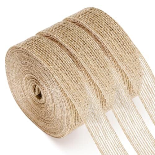 2cm Hessian Ribbon Roll, 30m Burlap Ribbon Jute Ribbon for Gift ...
