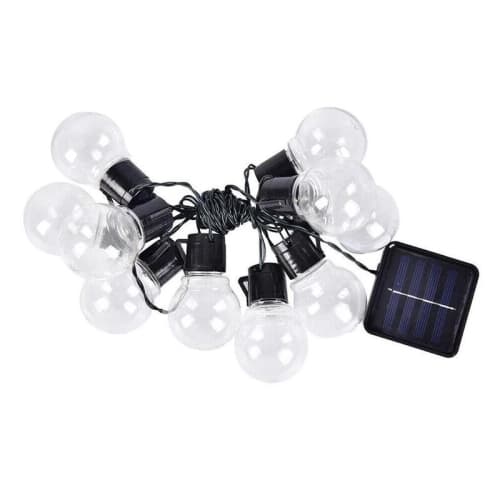 Solar Powered Retro Bulb String Lights for Garden Fairy Summer Lamp on ...