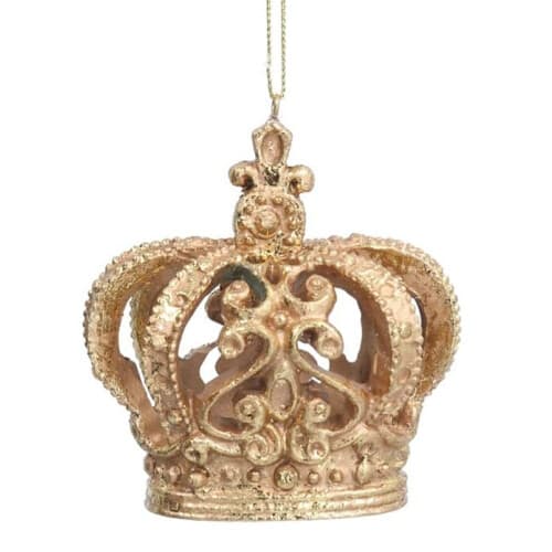 Gisela Graham Gold Resin Crown Hanging Tree Decoration on OnBuy