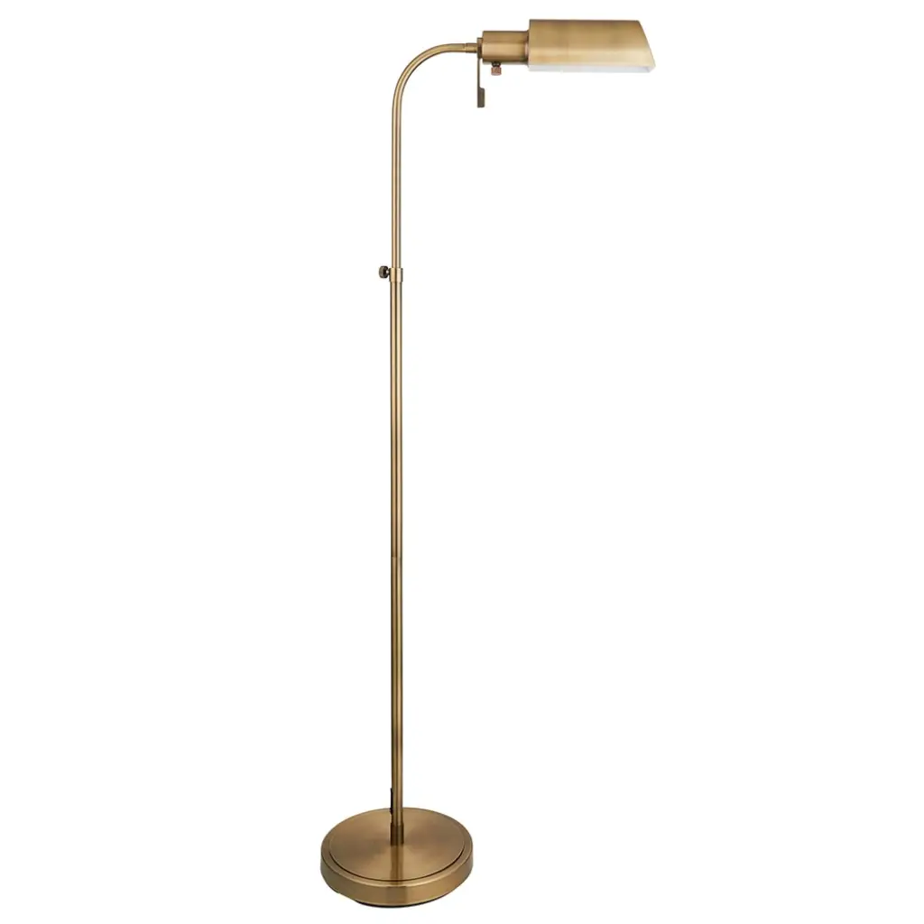 Endon Lighting 114205 Pharmacy Antique Brass Floor Lamp with Brass ...