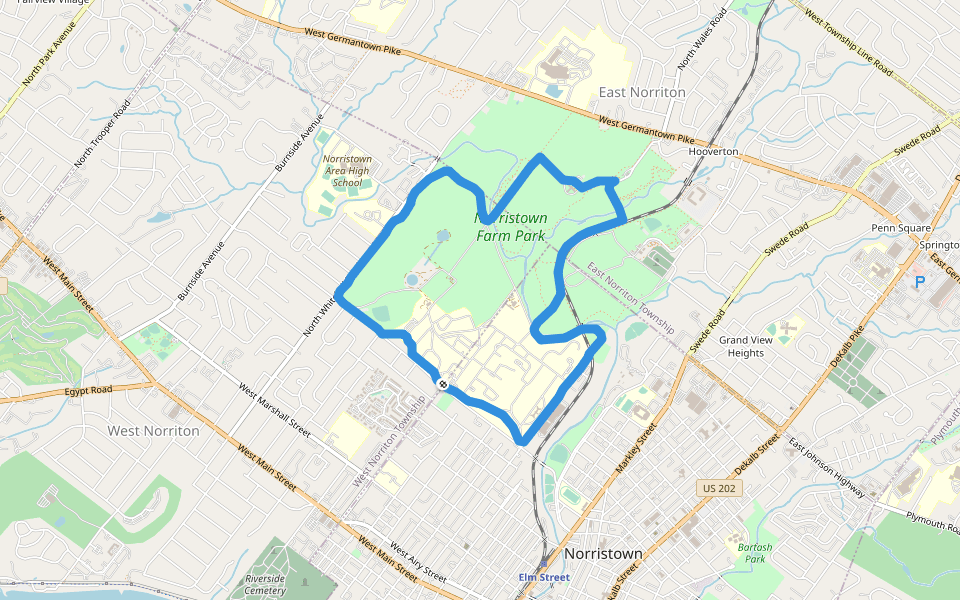 Norristown Farm Park in Pennsylvania | Walking Map