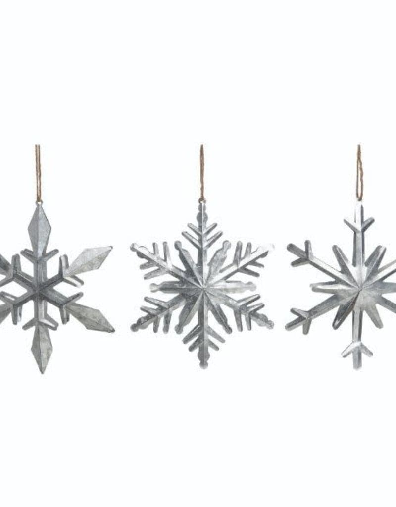 Metal Dimensional Snowflake Ornaments - Rustic Roots