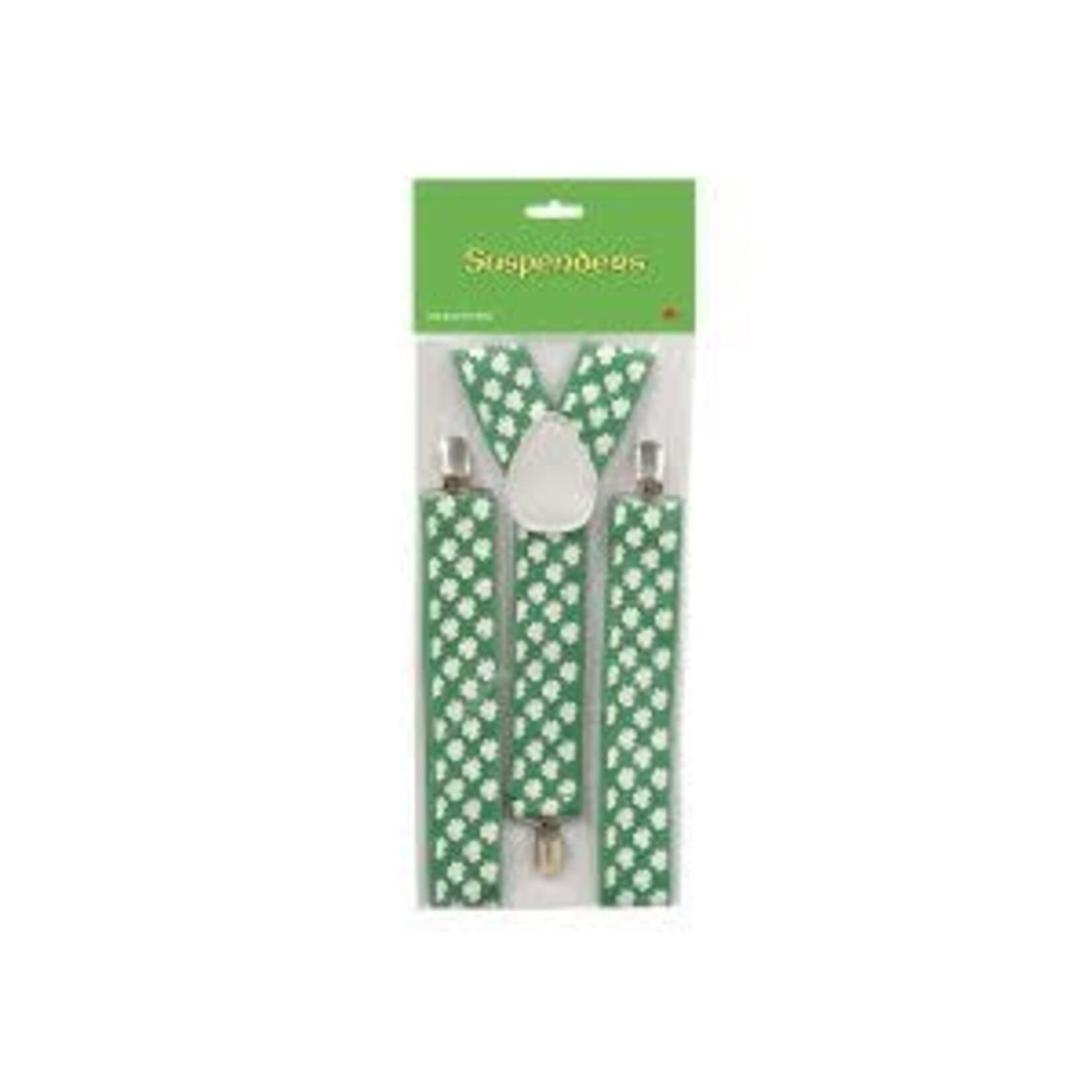 St. Patrick's Day Shamrock Suspenders - 1ct. - Party Adventure