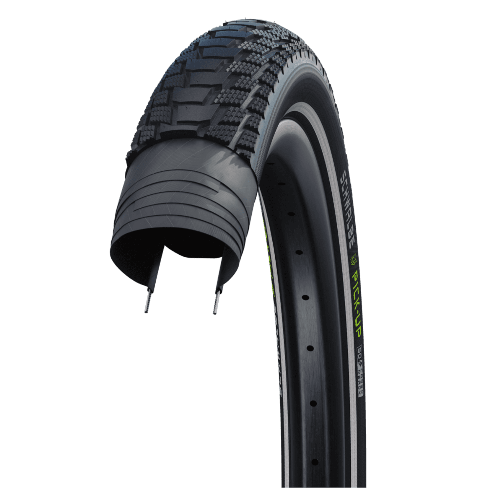 Schwalbe Pick-Up Cargo Tire, Black w/Reflex, Super Defense, Wire ...
