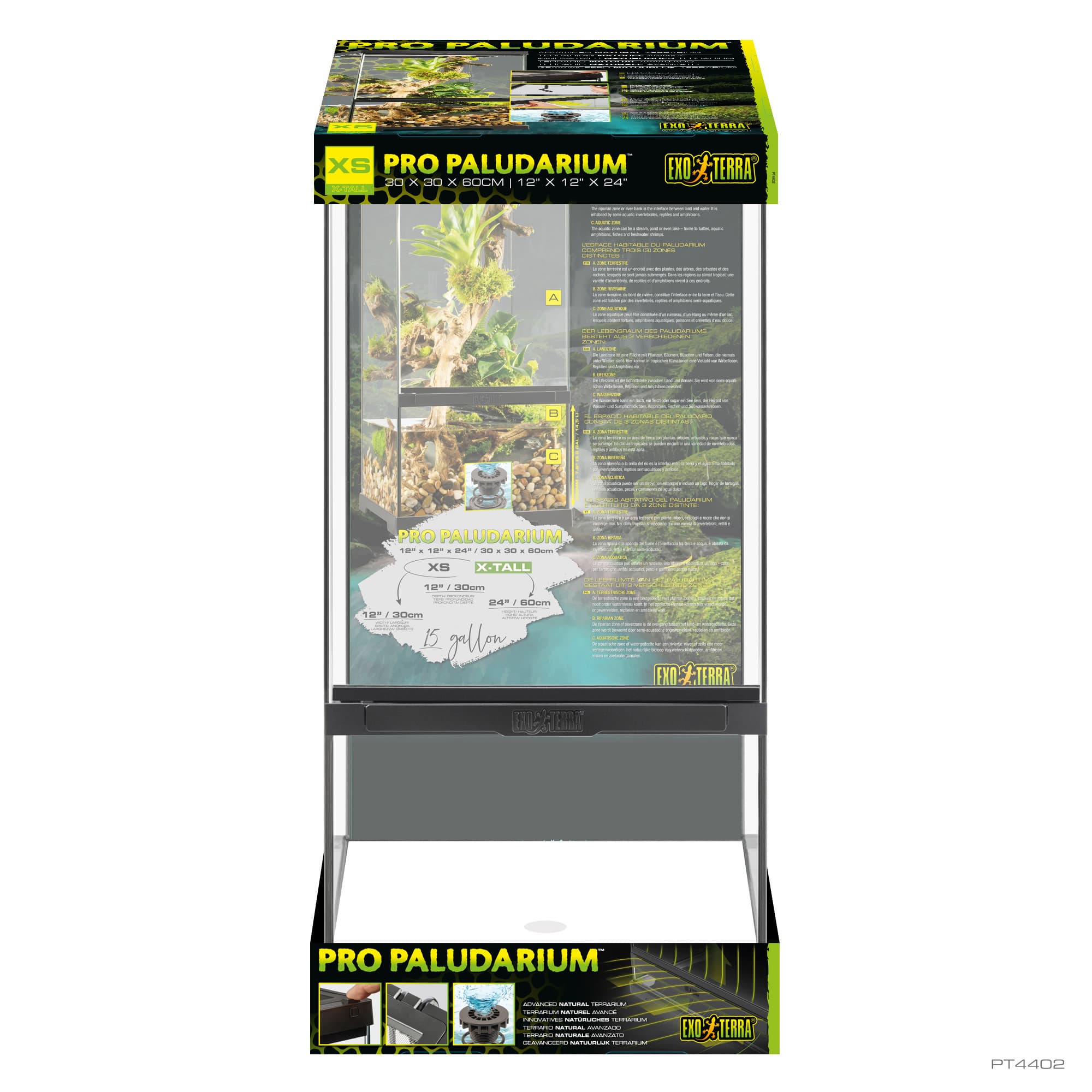 Exo Terra Pro Paludarium Advanced Natural Terrarium - X-Small-X-Tall ...