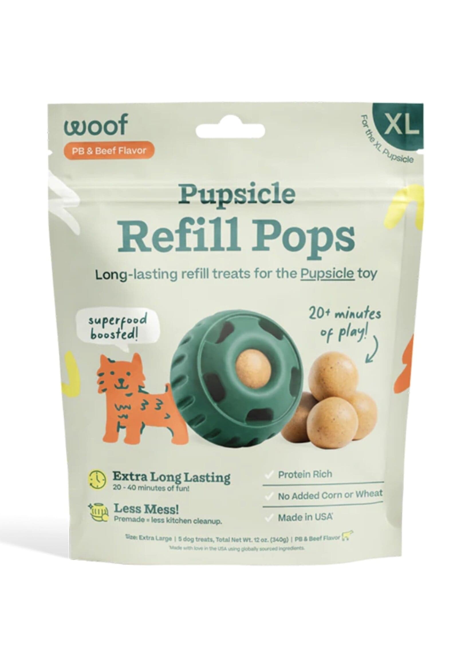 Woof Pet Dog Pupsicle Pops Beef & Peanut Butter - The Lloydminster Pet ...